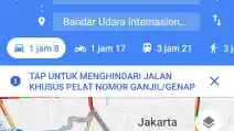  Asyik, Google Maps Kini Bisa Hindari Kawasan Ganjil-Genap Jakarta