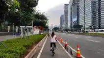  Waspada Ada Uji Coba Lintasan Road Bike Di Jalan Protokol Ibukota