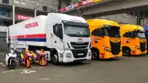  Gagah, Tampang Truk Tim Repsol Honda di Sirkuit Le Mans