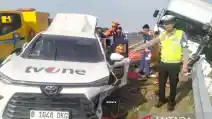  Tabrak Belakang di Tol Terjadi Lagi, 3 Kru TV Meninggal