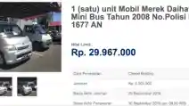  Daihatsu Gran Max Dilelang Dengan Harga RP 29 Juta Saja