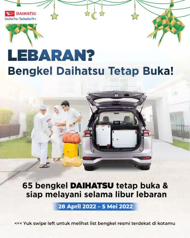 Foto - Daihatsu Siapkan 65 Bengkel Siaga Selama Mudik Lebaran, Simak Lokasinya