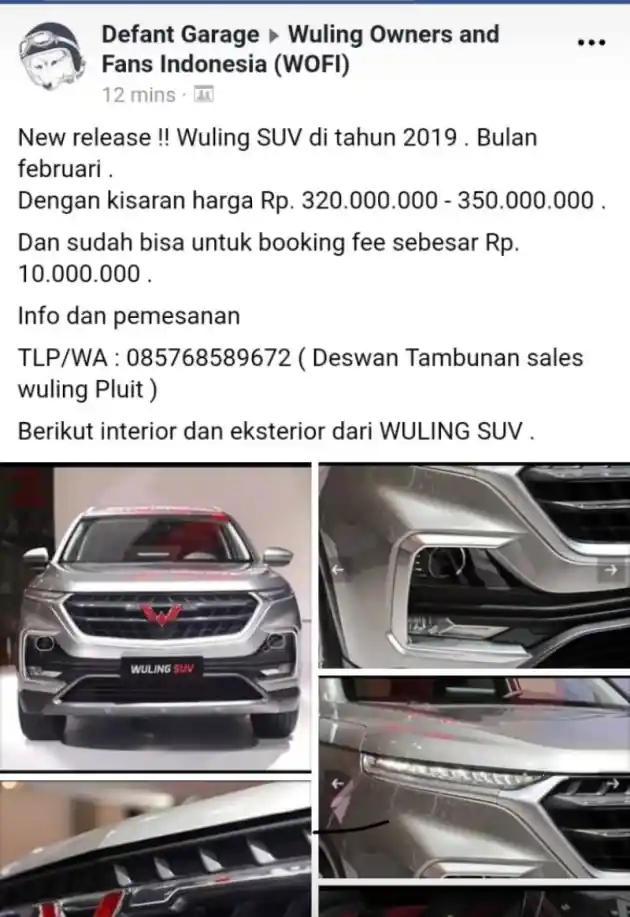 Foto - Wuling SUV Sudah Bisa Dipesan?