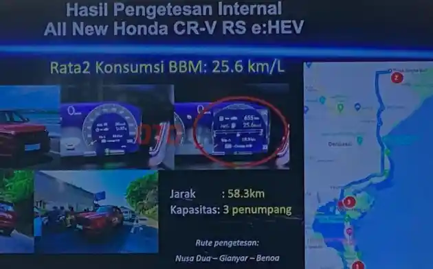 Foto - Catatan Konsumsi BBM Honda CR-V e:HEV, Tembus 25,6 km/Liter