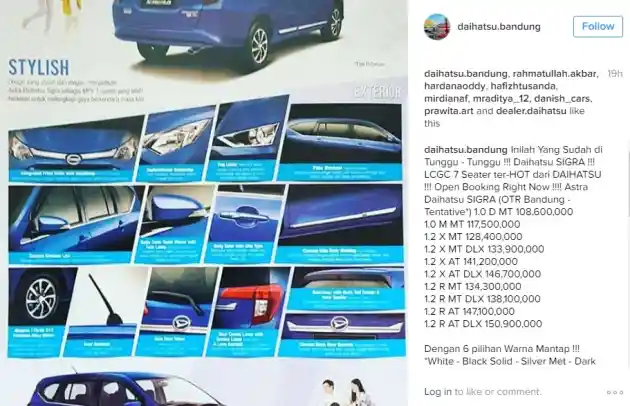 Foto - Brosur Resmi Daihatsu Sigra Tersebar, Harga Untuk Bandung Juga Ada