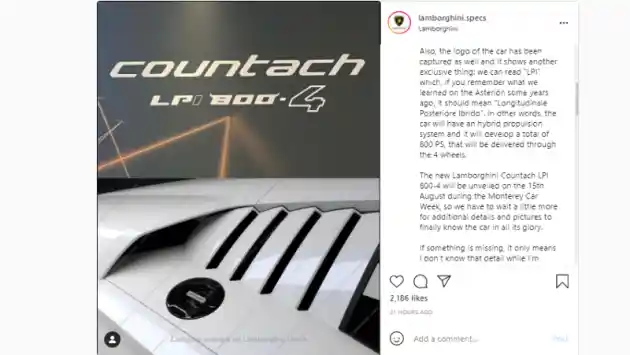 Foto - Lamborghini Resmi Umumkan, Countach Akan Dilahirkan Kembali.