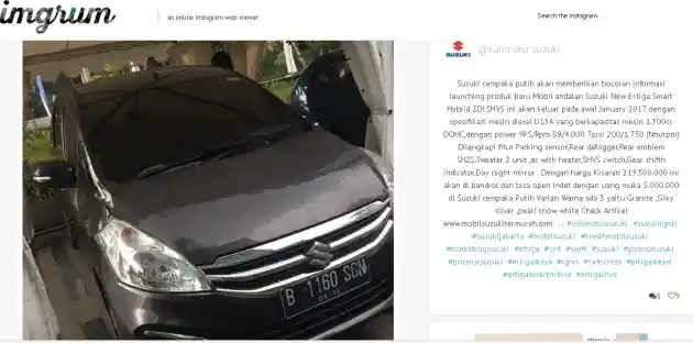 Foto - Suzuki Ertiga Diesel Sudah Bisa Dipesan, Harga Rp 219 Jutaan?