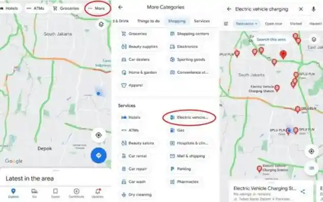 Foto - Google Maps Tambah Fitur Untuk Mengetahui Lokasi Pengisian Daya Listrik