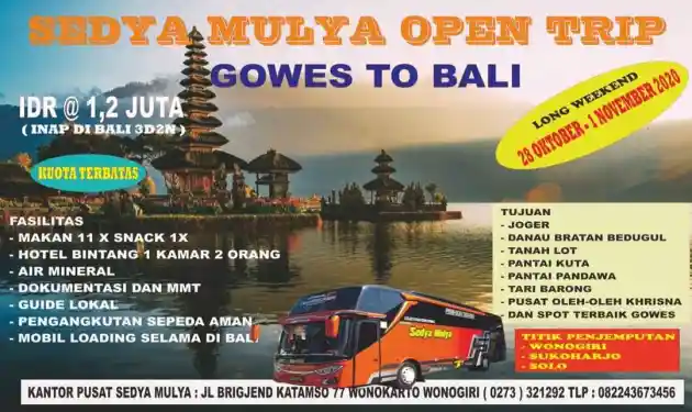 Foto - Pariwisata Bali Mulai Dibuka, Perusahaan Bus Ini Buka Open Trip