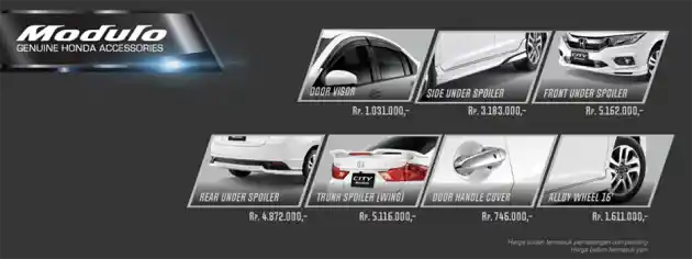 Foto - Ini Daftar Harga Aksesoris Resmi Honda City Facelift 2017, Plus Diskonnya