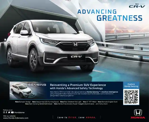 Foto - Honda CR-V Baru Kini Dilengkapi Honda Sensing, Apa Itu?