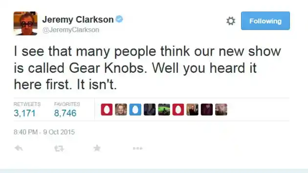 Foto - Jeremy Clarkson: Nama Acara Kami Bukan Gear Knobs!