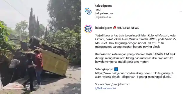 Foto - Lagi, Kecelakaan Rem Blong Di Cimahi, Nyaris Rutin’ Tiap Tahun