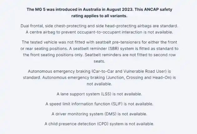 Foto - VIDEO: Crash Test MG 5 Tidak Dapatkan Bintang Sama Sekali Versi Australian NCAP
