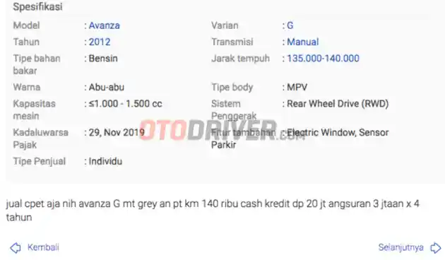 Foto - Kenapa Mobil Bekas di OLX Menggunakan Harga Kredit?