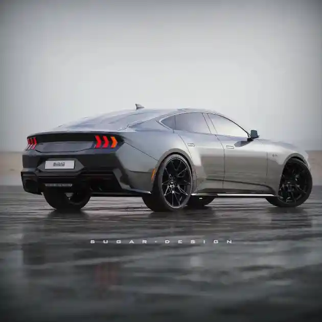 Foto - Ford Mustang Terbaru Hadir dengan Opsi Sedan 4 pintu. Mengapa Tidak?