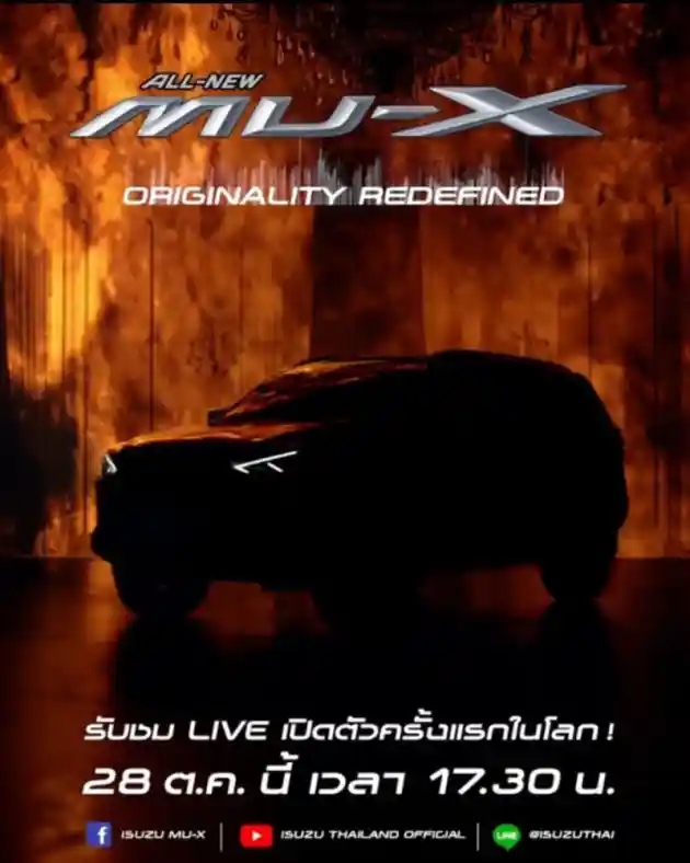 Foto - Video: Teaser All New Isuzu MU-X Muncul Di Thailand