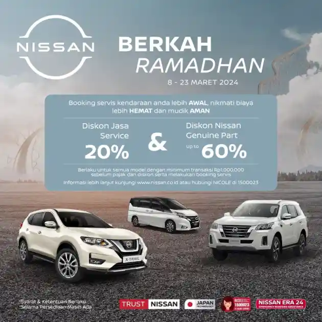 Foto - Service Nissan di Bulan Ramadhan Dapatkan Potongan Harga Spare Parts Hingga 60%