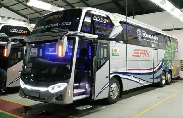 Foto - Bus Baru PO SAN Pakai AC Khusus Pencegah Corona