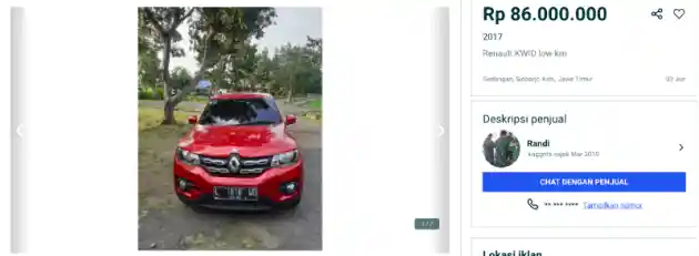 Foto - Pasaran Renault Kwid Bekas Mulai Dari Rp 65 Jutaan