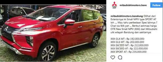 Foto - Harga Small MPV Mitsubishi Termurah di Bandung Tembus RP 192 Juta?