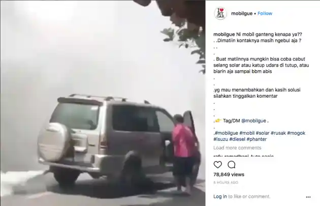 Foto - Mengerikan! Ketika Sebuah Isuzu Panther Mengalami Diesel Runaway