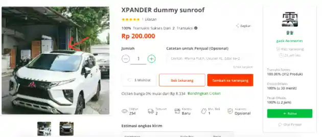 Foto - Ketika Mitsubishi Xpander Dilengkapi Sunroof Palsu