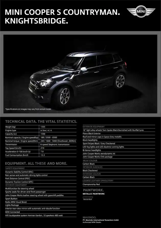 Foto - MINI Cooper S Countryman Knightsbridge, Hanya 10 Unit Di Indonesia