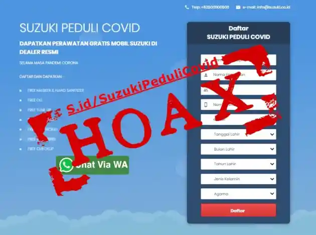 Foto - Suzuki : Program ‘Suzuki Peduli Covid’ Adalah Hoax