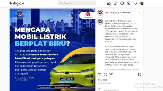 Foto - Mengapa Ada Tanda Biru di Pelat Mobil Listrik?