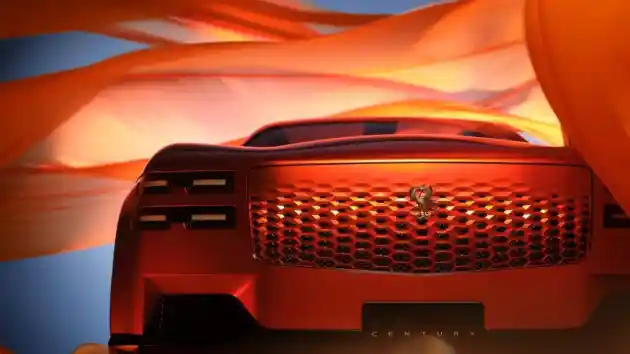 Detail desain lampu ganda Toyota Century Coupe