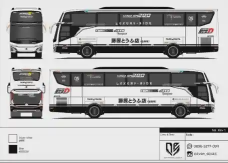 Foto - Jetbus 5 “Initial-D”, Terobosan Baru Livery Bus