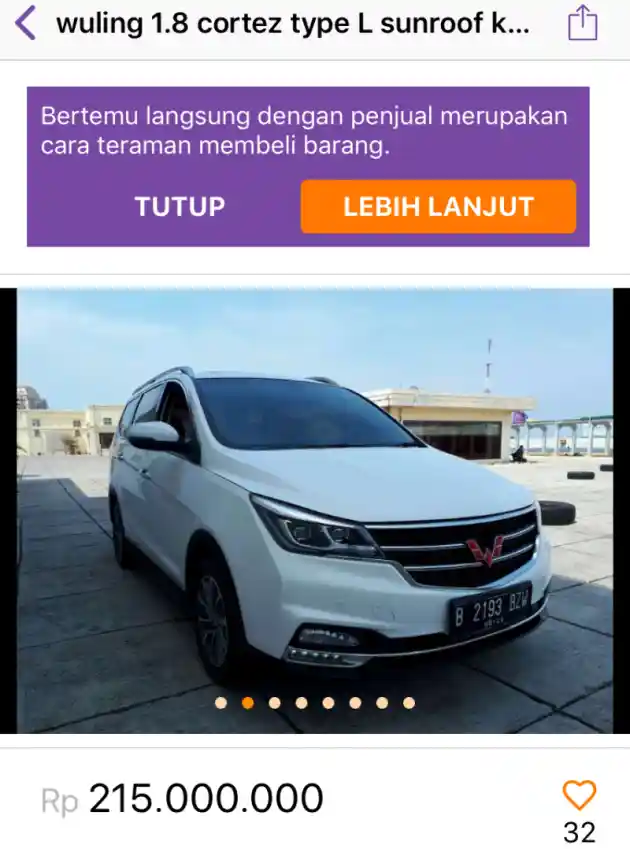 Foto - Pantauan Harga Pasaran Wuling Cortez 1.8 Versi Bekas