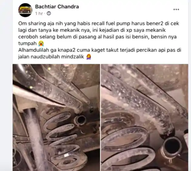 Foto - Xpander Ini Alami Bensin Bocor Usai Jalani Recall Fuel Pump, Ini Tanggapan Komunitas